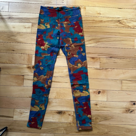 LL Bean Boundless Performance Pocket Tights, Mid-Rise Print NWT - Picture 4 of 7